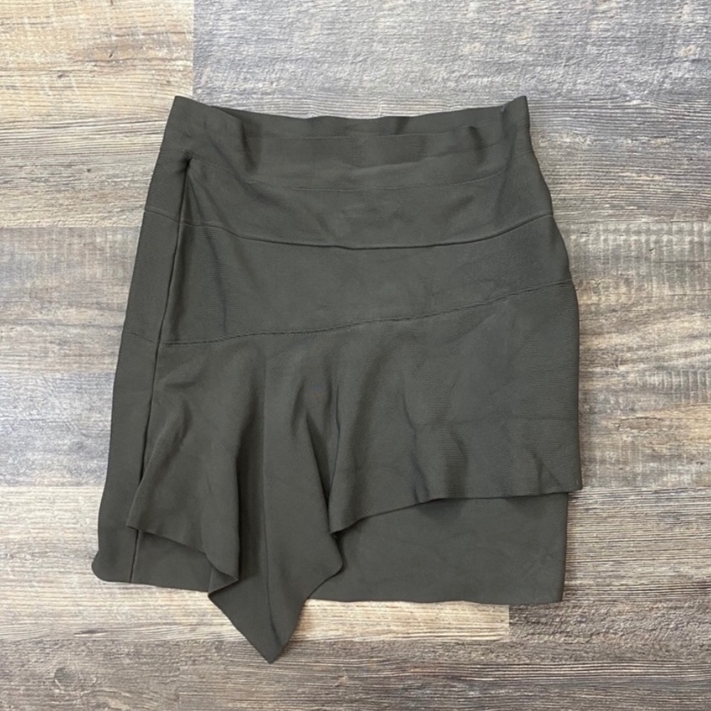 BCBGMAXAZRIA Gray asymmetrical hem Skirt